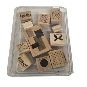 Stampin Up! Sweet Shapes Assorted Rubber Stamp Set‎ For Crafting & Scrapbooking